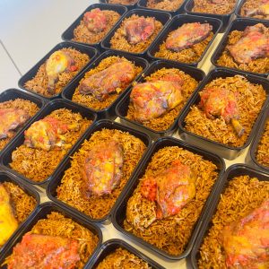 Smoky Jollof Rice and Peppered Chicken